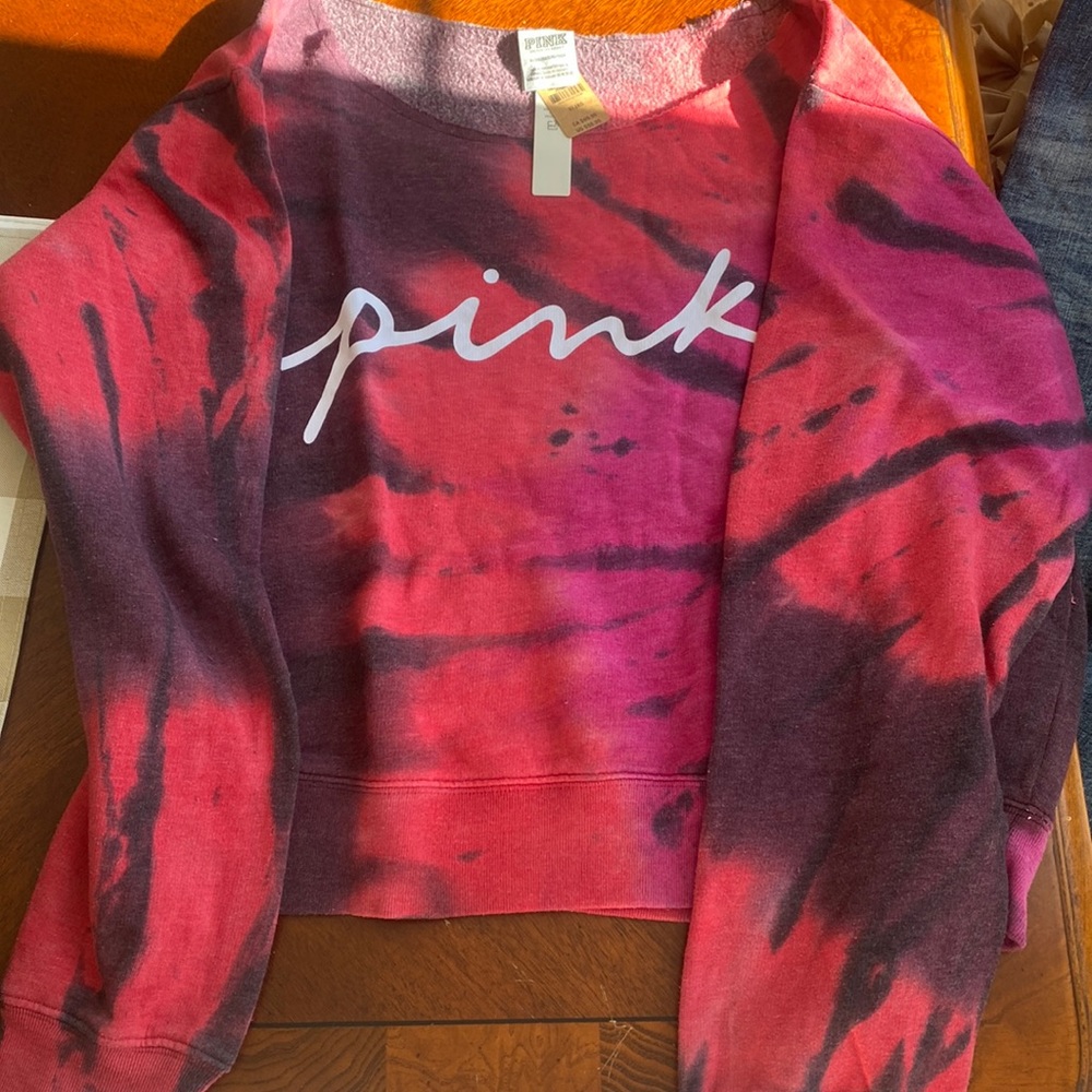 Victoria Secret Pink off the shoulder sweat shirt